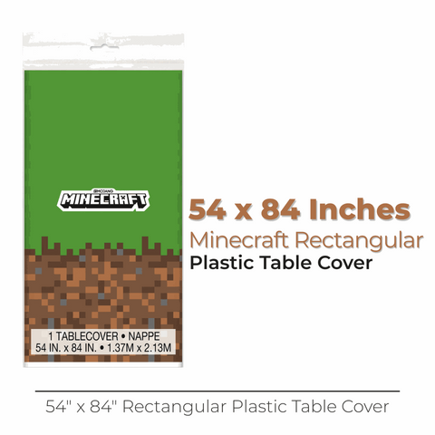 Minecraft Rectangular Plastic Table Cover, 54