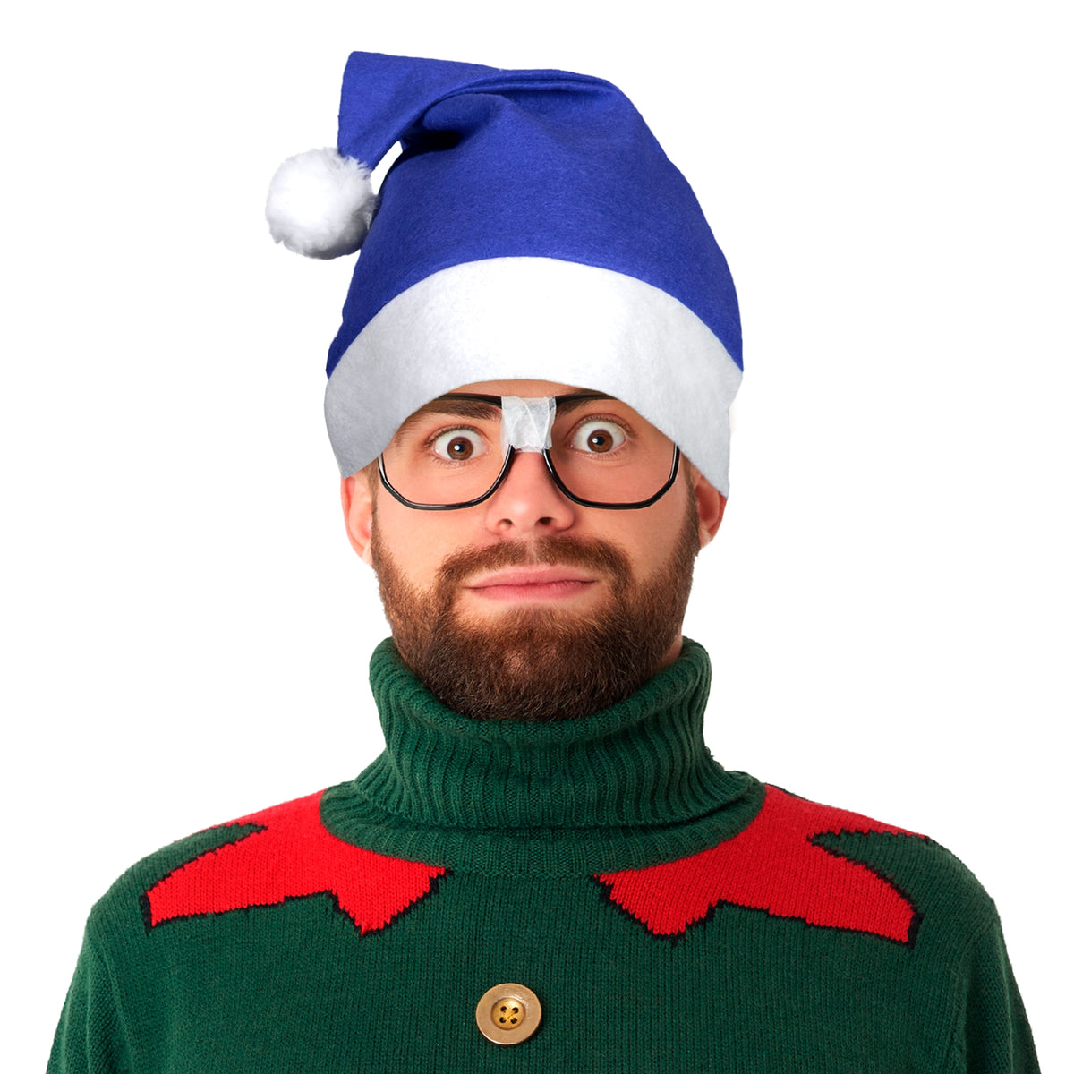 Blue Santa Hats
