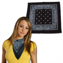 Black Cotton Bandanas