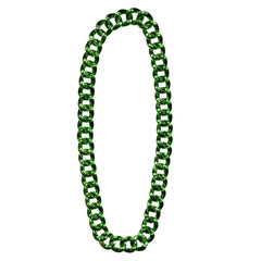 Green Metallic Chain Link Necklace
