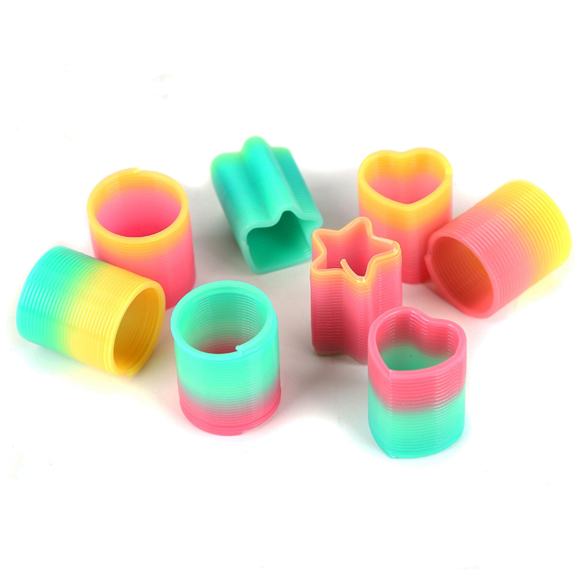 Assorted Shapes Mini Rainbow Spring Toys - 50 pack – Windy City Novelties