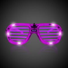 LED Purple Slotted Glasses