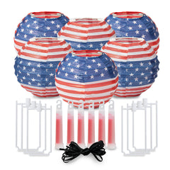 Patriotic Glow Lanterns Retail Display