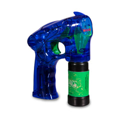 Neon Blue LED Bubble Gun