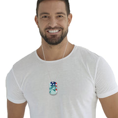 Patriotic Dog Tag Pendant Necklaces