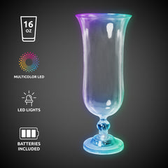 LED Hurricane 16 oz. Glass