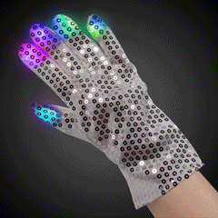 Rock Star LED Right Hand Sequin Glove