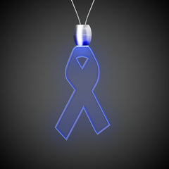Blue LED Ribbon Pendant Necklaces