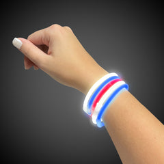Red, White, and Blue Glow Bracelets Retail Counter Display