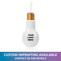 LED Light Bulb Cup with Lid & Straw