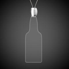 White LED Bottle Pendant Necklace
