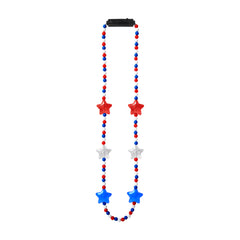 LED Patriotic Star Bead Necklace