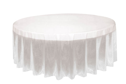 Clear Solid Round Plastic Table Cover, 84"