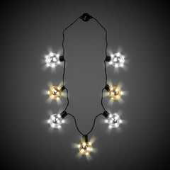 LED New Years Disco Ball Necklaces Retail Display