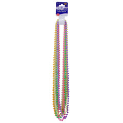 Glow Mardi Gras Bead Necklaces