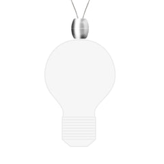 Blue LED Light Bulb Pendant Necklaces
