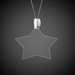 White LED Star Pendant Necklace