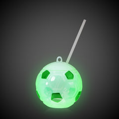 LED Soccer Ball Cup with Straw