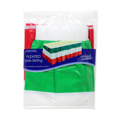 Red, White and Green Table Skirt