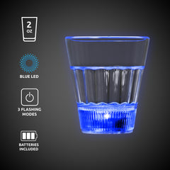 LED Blue 2 oz. Shot Glass
