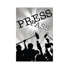 Press Pass with Black Lanyard