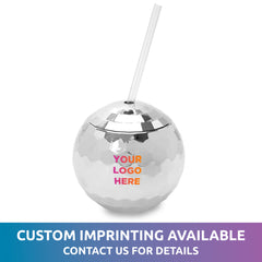 Disco Ball Cup with Straw