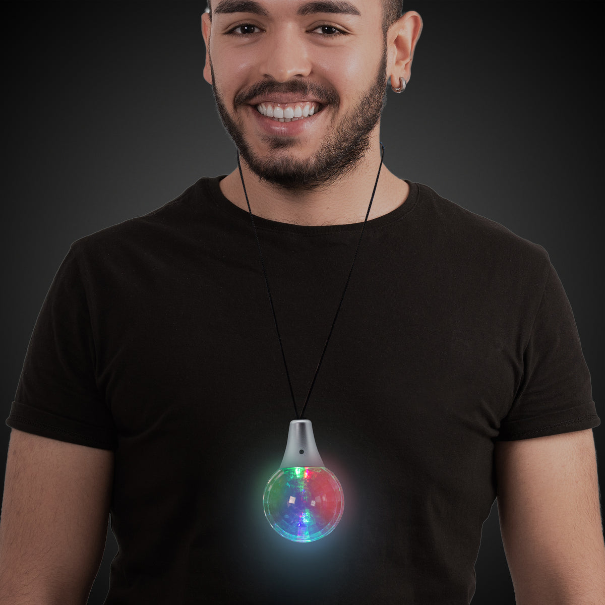 LED Multi-Color Disco Ball Necklace
