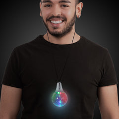 LED Multi-Color Disco Ball Necklace