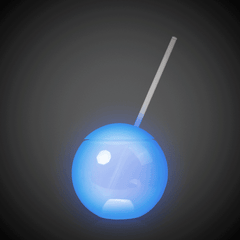 LED 20 oz. Tumbler Ball Cup with Straw