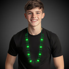 St. Patrick's Day LED Shamrock Necklaces Retail Display