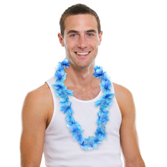 Blue Silk Flower 36" Leis
