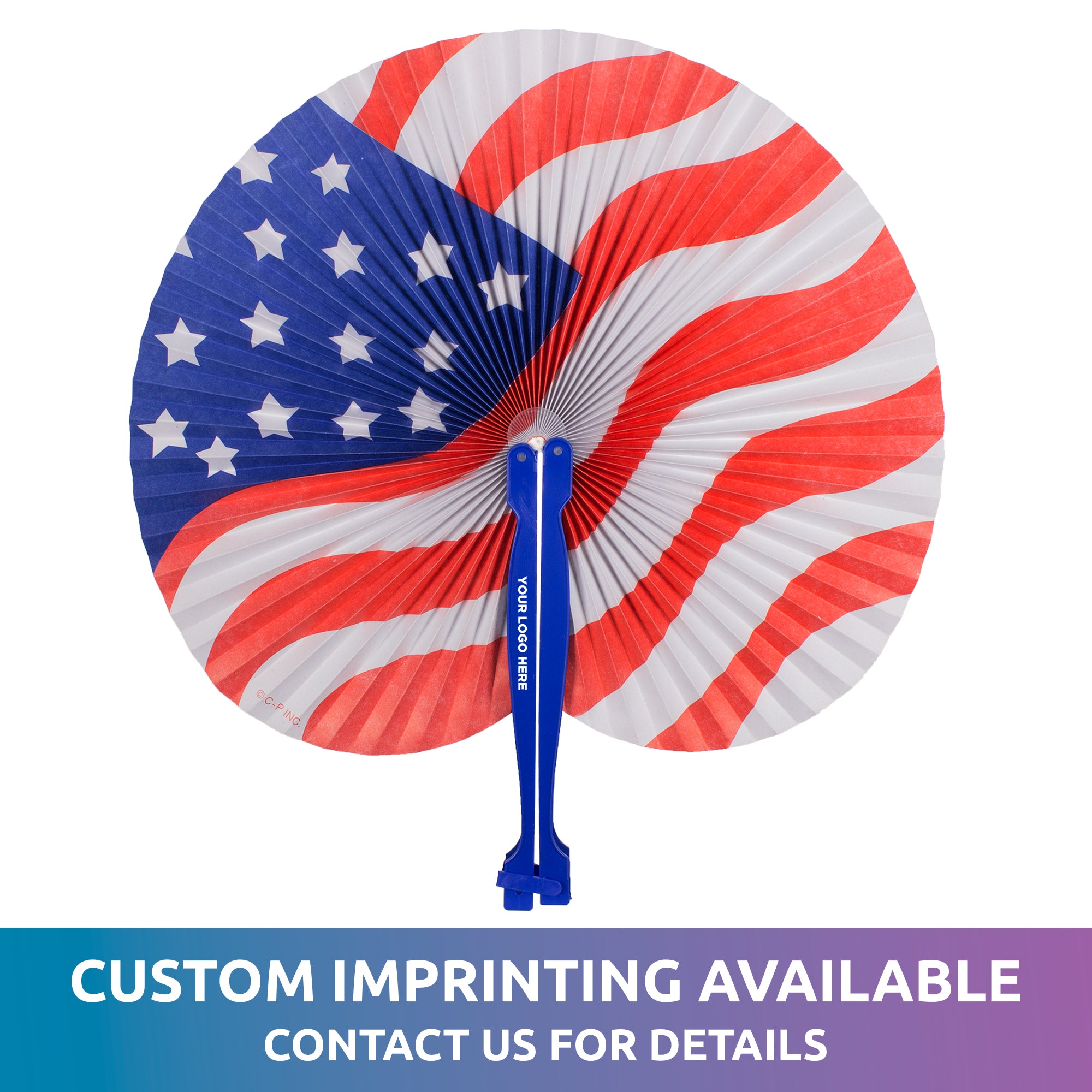 Patriotic Program Fans Patriotic Folding Fans with Red or Blue Handles - 12 pack – Windy City ...