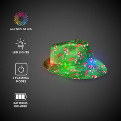 LED Christmas Fedora Hats Retail Display