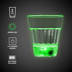 LED Green 2 oz. Shot Glass
