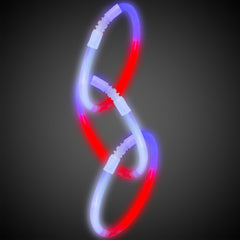 Red, White, Blue Glow 9" Bracelets