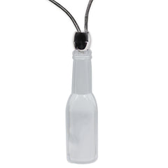 Amber LED Round Bottle Pendant Necklaces