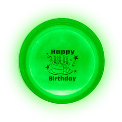 Happy Birthday Green Glow Badge
