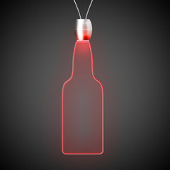 Red LED Bottle Pendant Necklaces