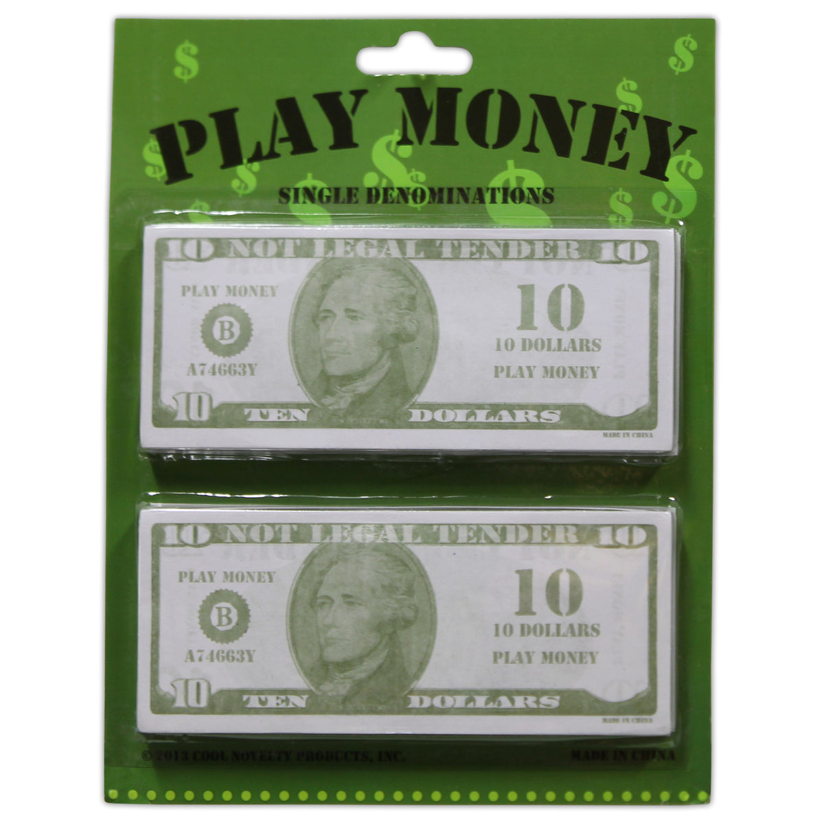 $10 Bills Play Money