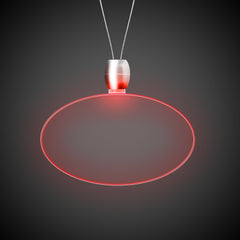 Red LED Oval Pendant Necklaces