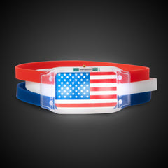 LED Patriotic Bracelets Retail Hanging Display