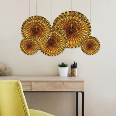 Gold Metallic Fans