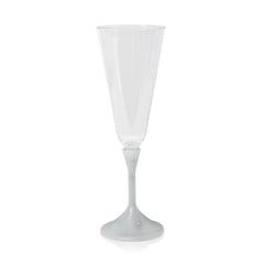 LED 7 oz. Champagne Glass White Stem