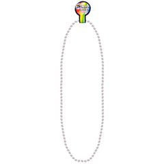 White 60" Pearl Bead Necklace