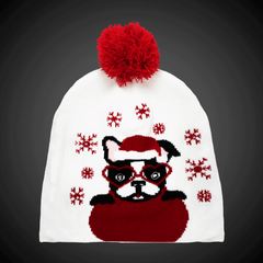 LED Christmas Knit Beanies Retail Hanging Display