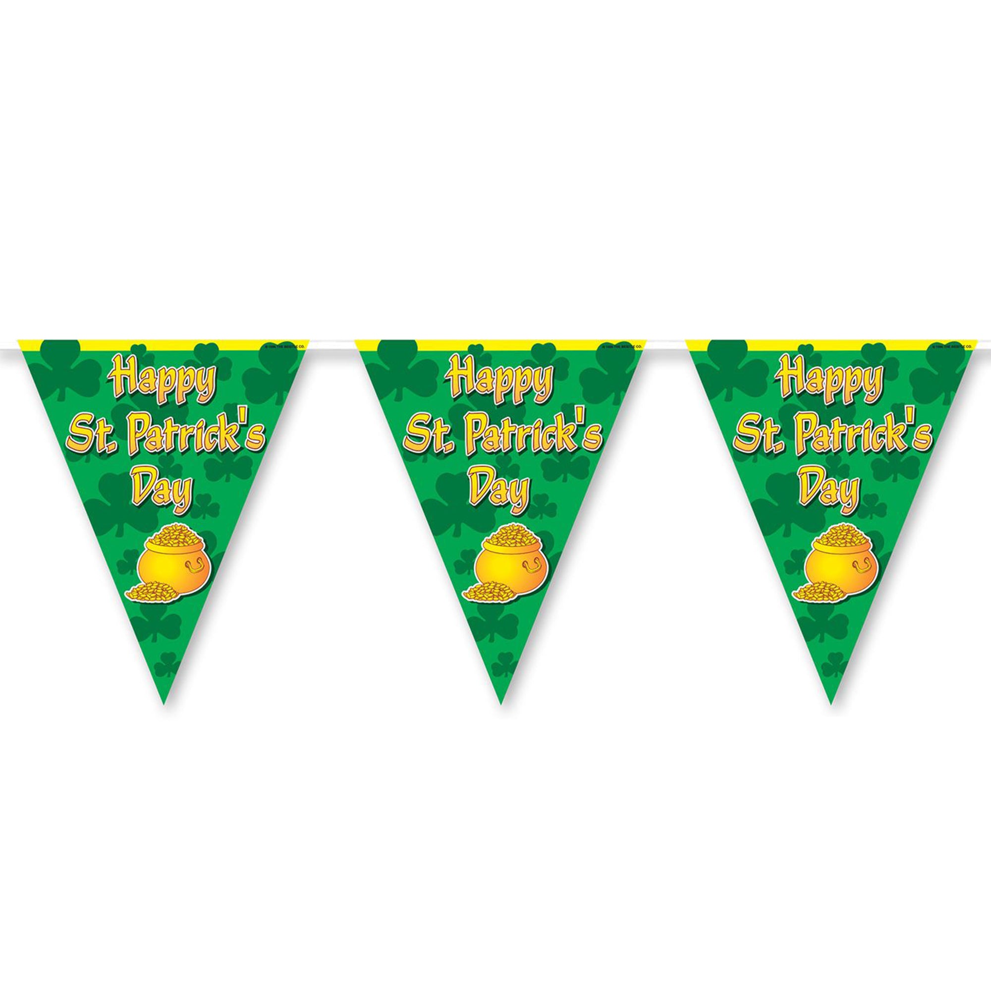 Vilten Klaver Slinger – St. Patrick's Day Decoratie Met 10 Klaverbladen, Groene Tinten, 3 Meter Lang, Ophangbaar, Binnen En Buiten