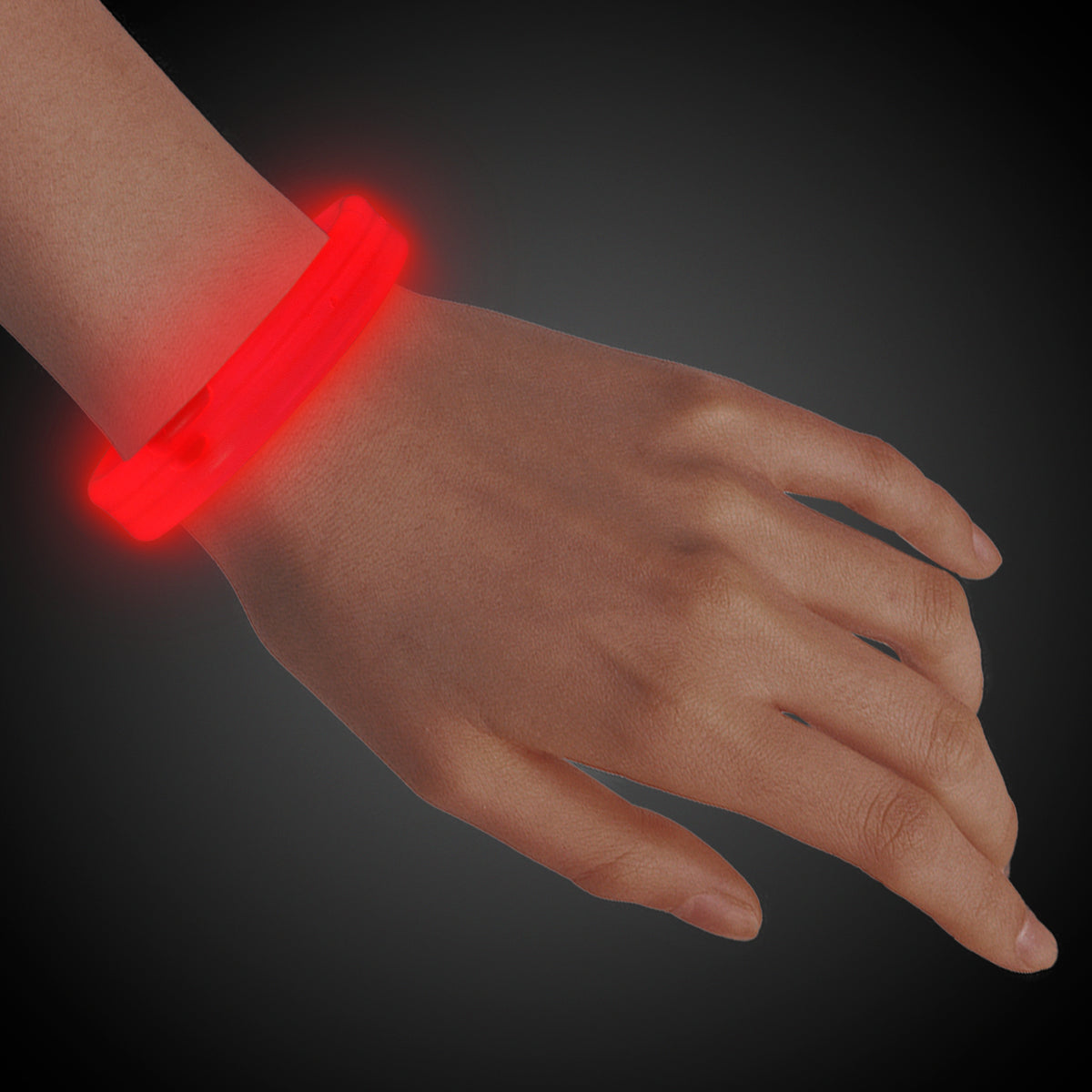 Red Triple Wide 9" Glow Bracelets