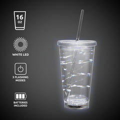 LED White String Light Cup