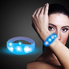 LED Blue Stretchy Bangle Bracelet