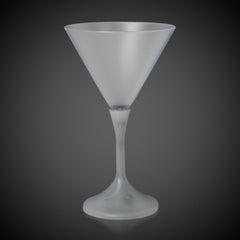 LED 7 oz. Martini Glass With White Stem